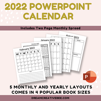 2022 PowerPoint Calendar Template Kit