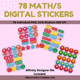 78 Math Digital Stickers