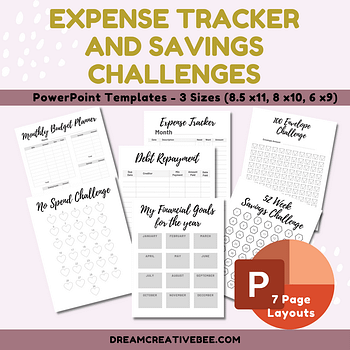 Expense Tracker and Savings Challenges Template PowerPoint